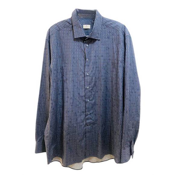 NEW ETRO men's woven shirt in navy